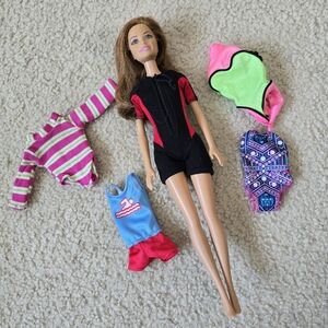 Barbie Swim Lot Doll with Swimwear Mix - Black & Pink Outfit